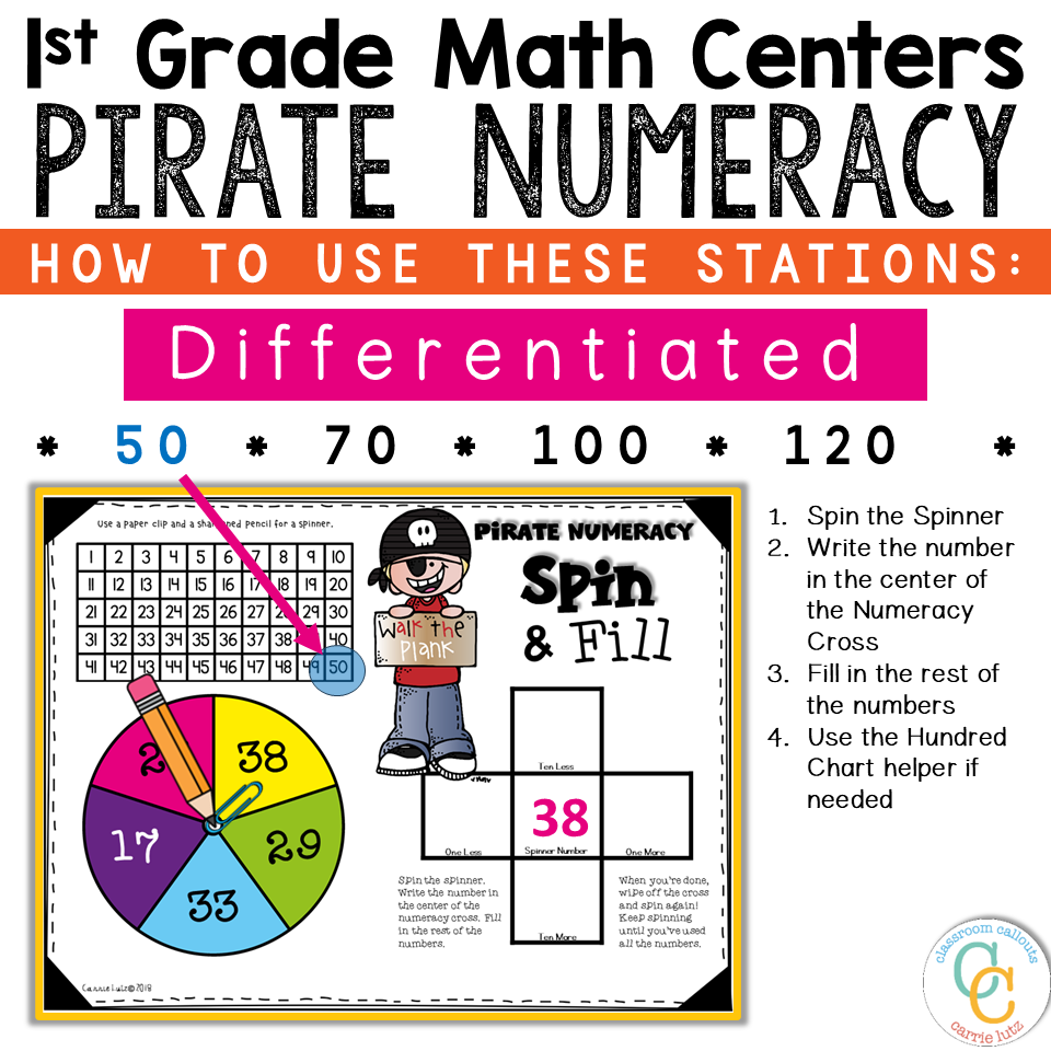 Pirate Numeracy 1st Grade | Spin and Fill Centers - Image 4
