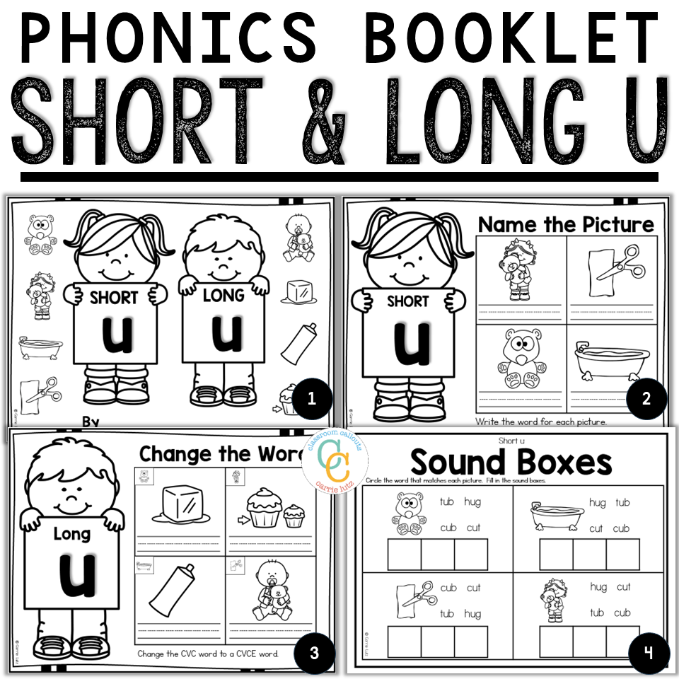 Short & Long U Phonics Booklet K-2 No Prep - Image 3