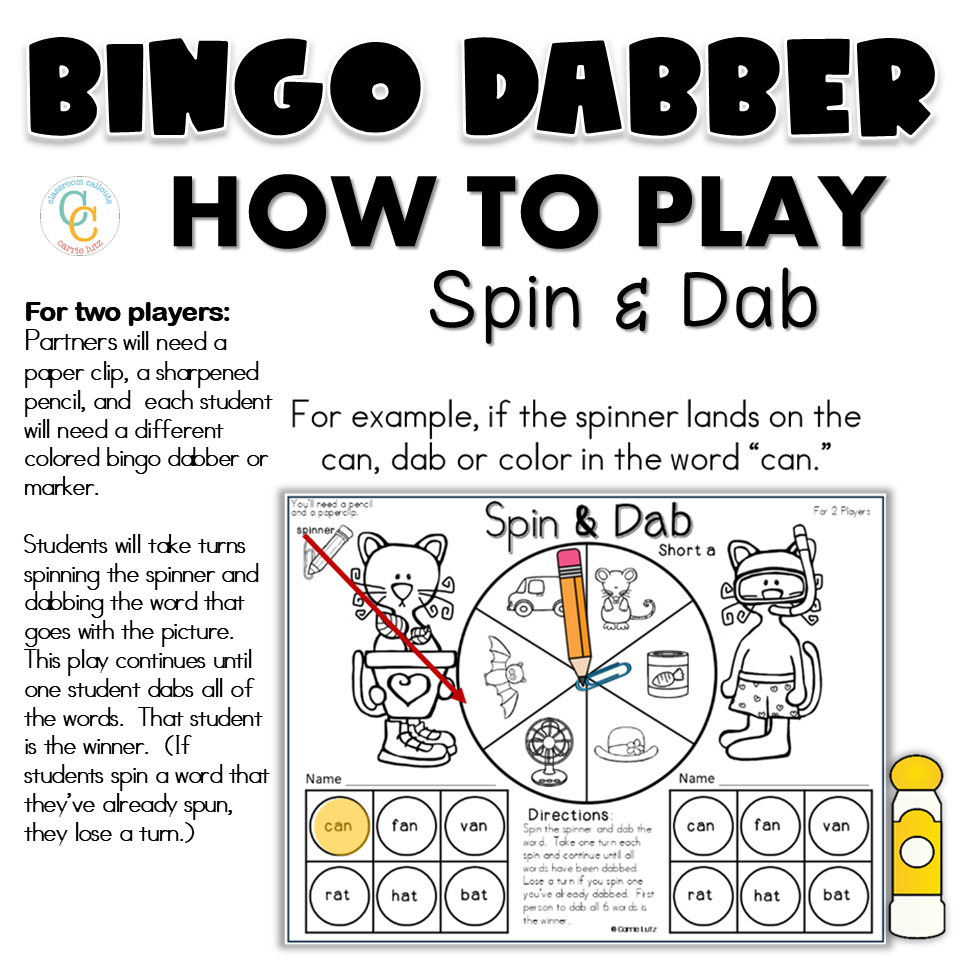 Short Vowels Bingo Dabber Games K-2 - Image 3