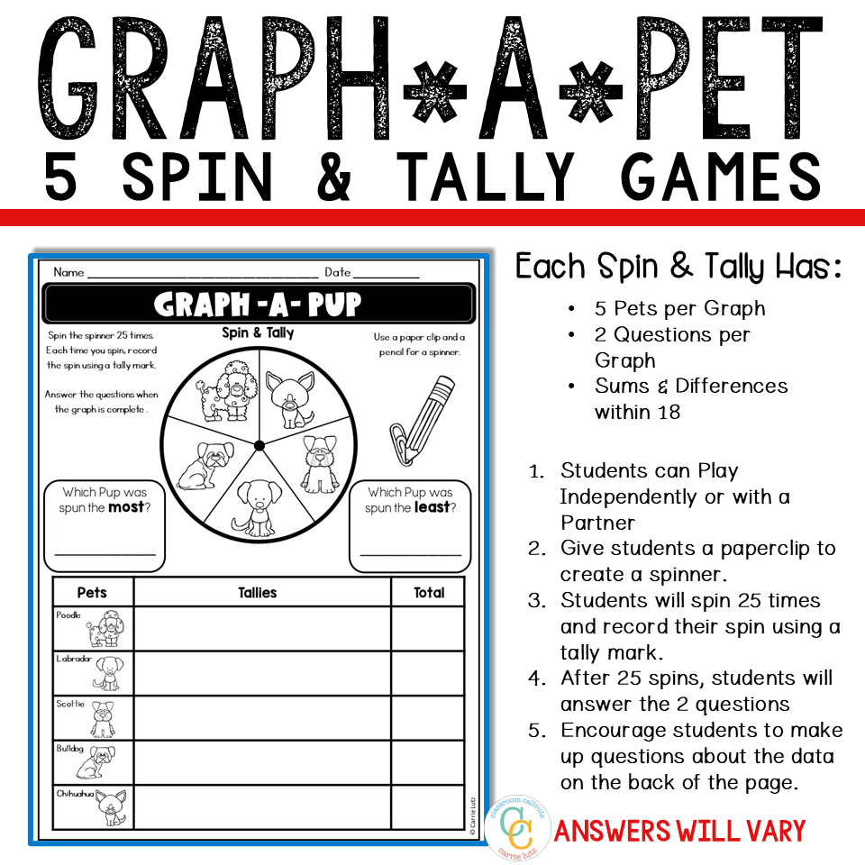 First Grade Graphing Worksheets Bar Graphs Pictographs - Image 4