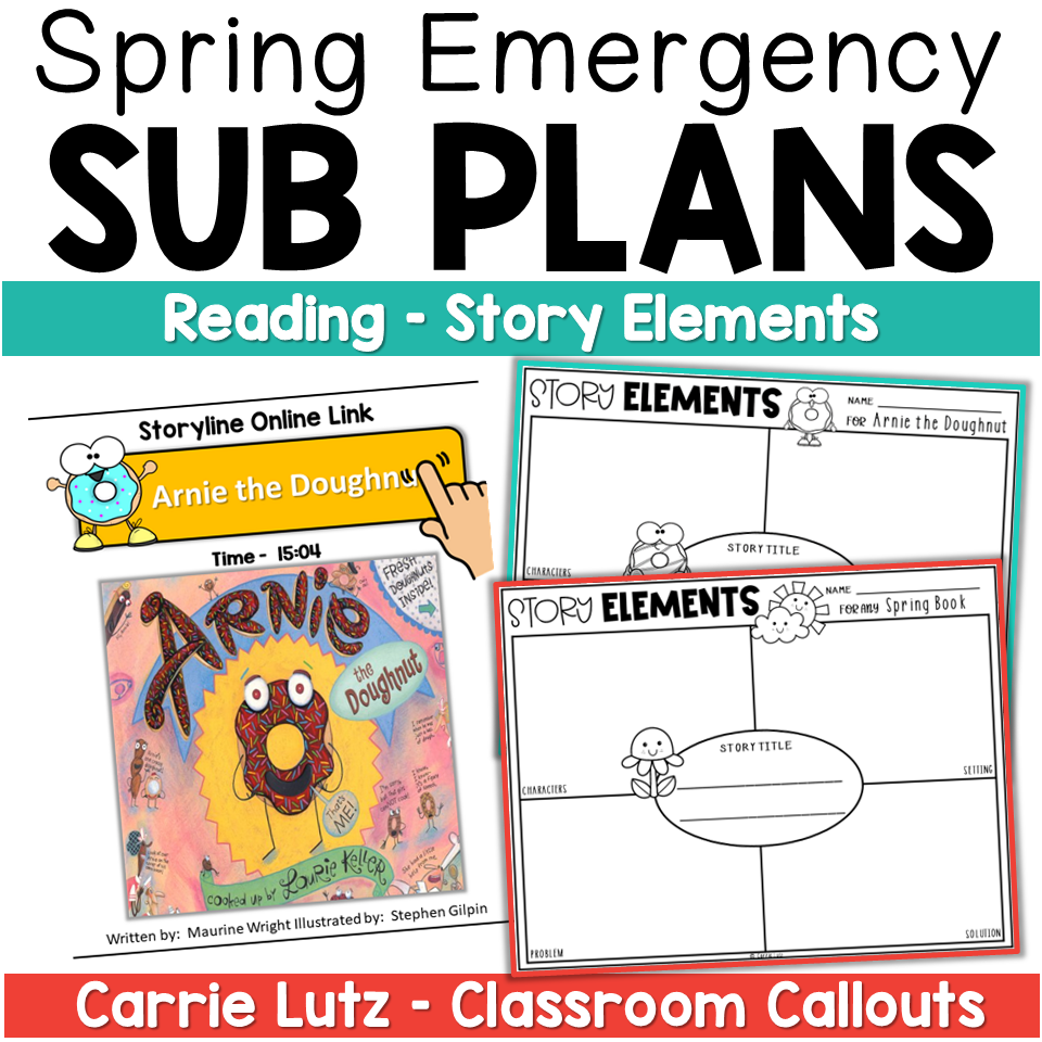 Spring Sub Plans 1st Grade | No Prep Emergency Plans - Teaching Ideas ...