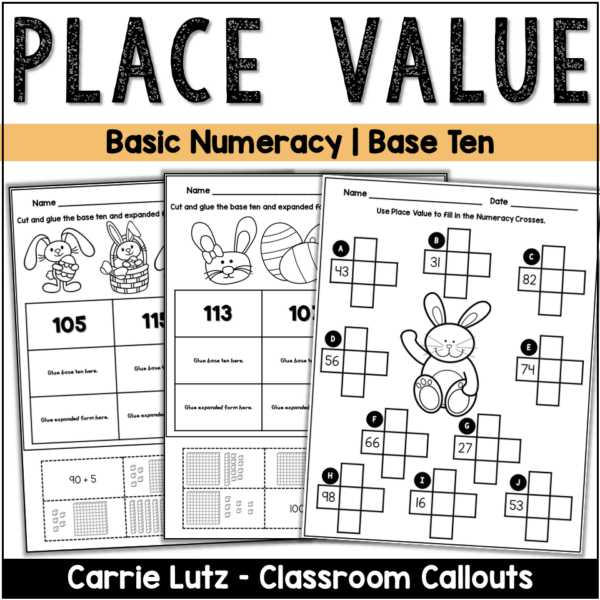 Spring Math Review 1st Grade Worksheets Packet Easter No Prep ...