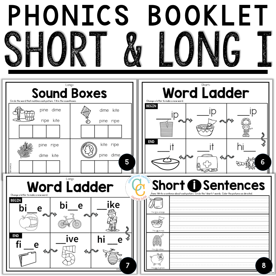 Short and Long I Phonics Booklet K-2 - Image 2
