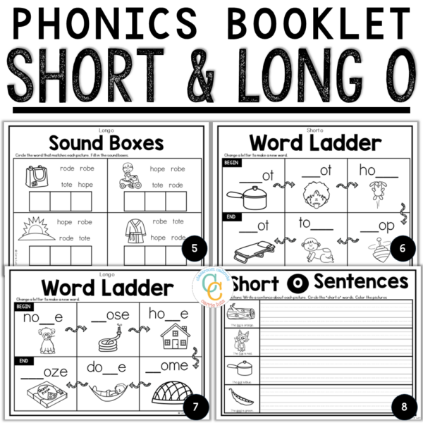 Short & Long O Phonics Booklet K-2 No Prep - Teaching Ideas Made Easy