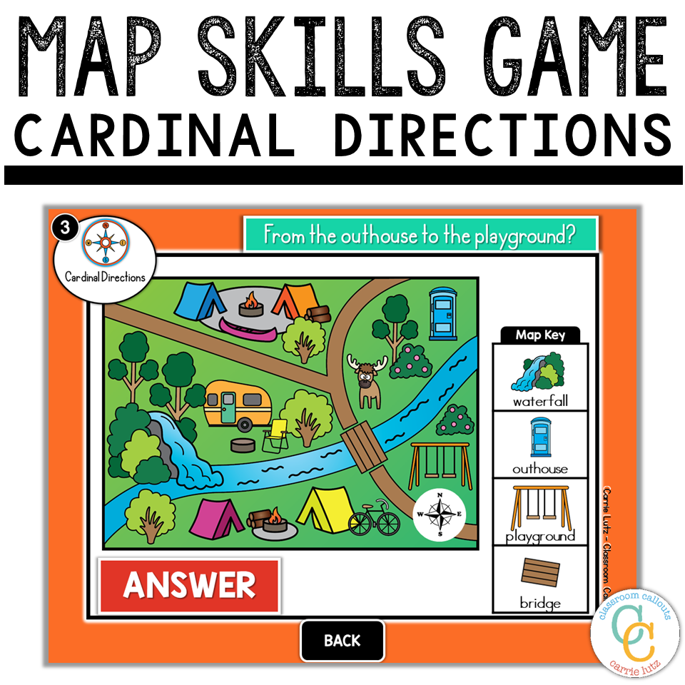 1st Grade Map Skills Game PowerPoint - Image 2