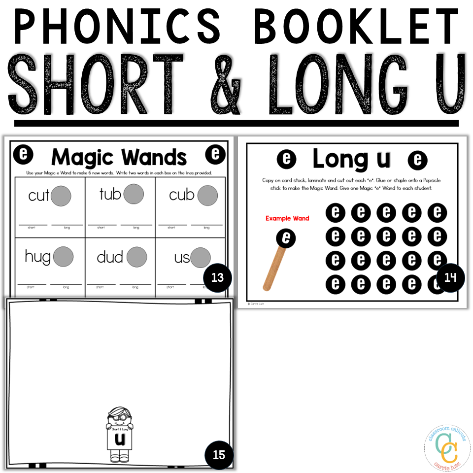 Short & Long U Phonics Booklet K-2 No Prep - Image 2