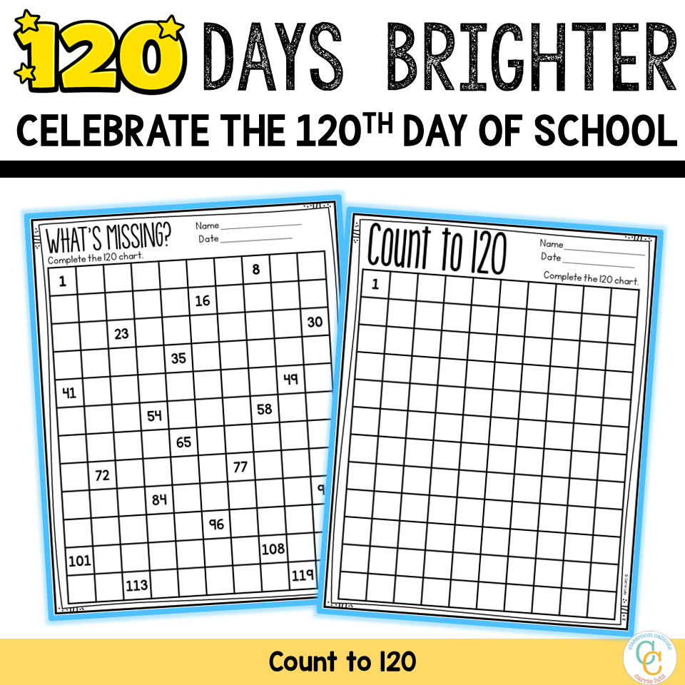 120th Day of School Worksheets First Grade Math Activities - Image 2