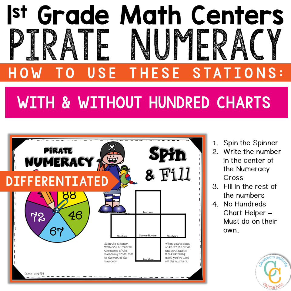Pirate Numeracy 1st Grade | Spin and Fill Centers - Image 2