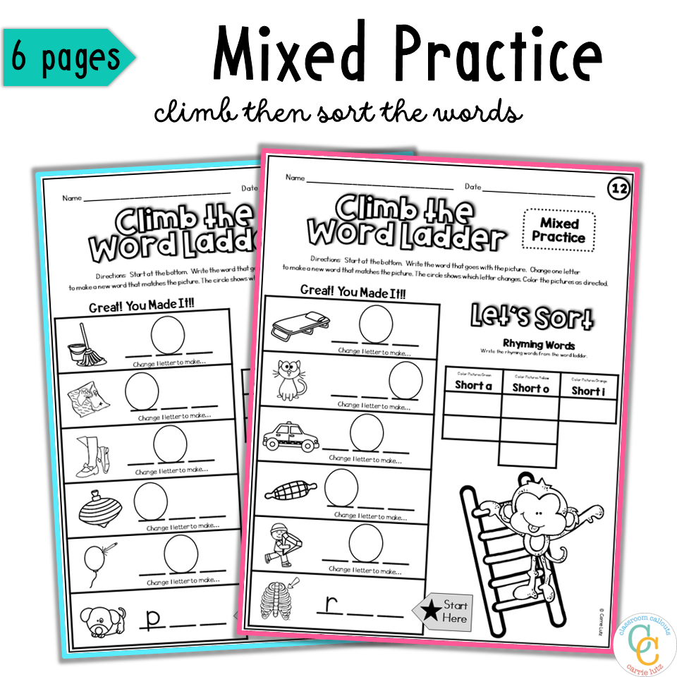 CVC Word Ladders Worksheets 1st Grade Phonics No Prep - Image 4