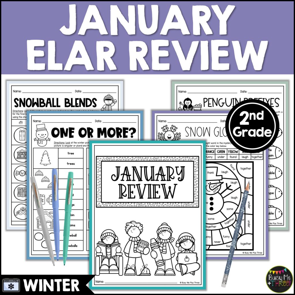2nd Grade Winter No Prep ELA Printables - Teaching Ideas Made Easy