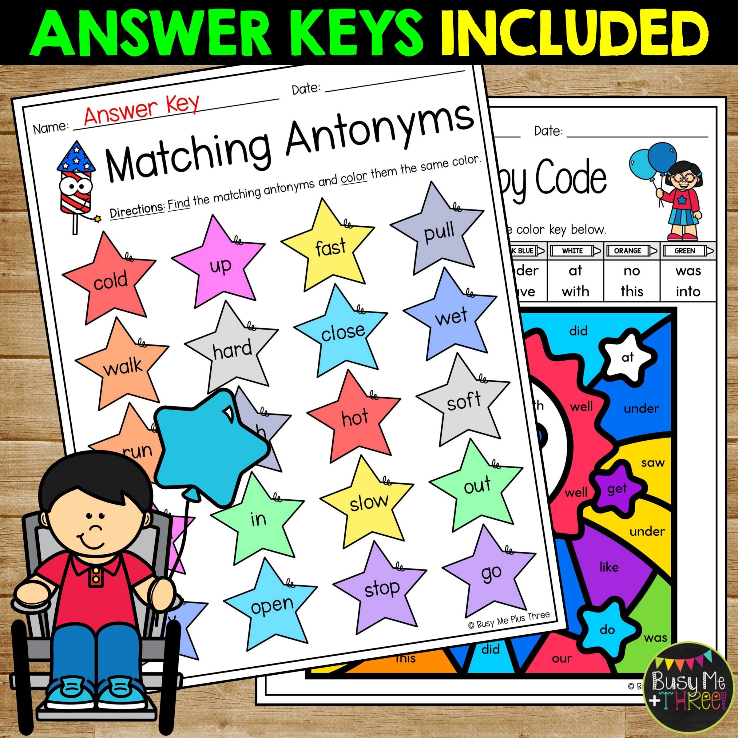 Kindergarten 4th of July ELA Review No Prep Worksheets - Teaching Ideas ...