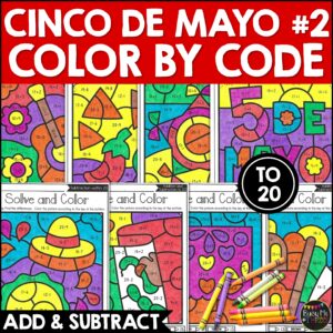 Cinco de Mayo Color by Number to 20 1st 2nd Grade