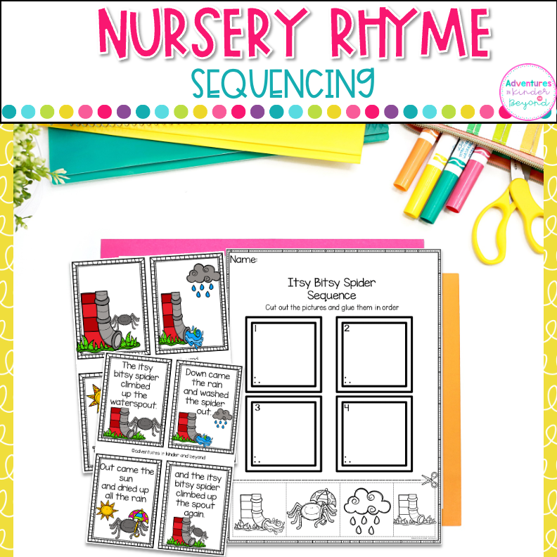 nursery rhymes sequencing activities kindergarten