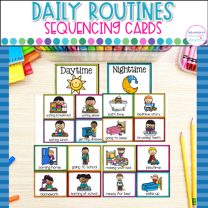 Daily Routine Sequencing | Picture Cards and Sorting Activity