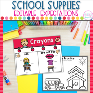 School Supplies Rules | Classroom Expectations Posters