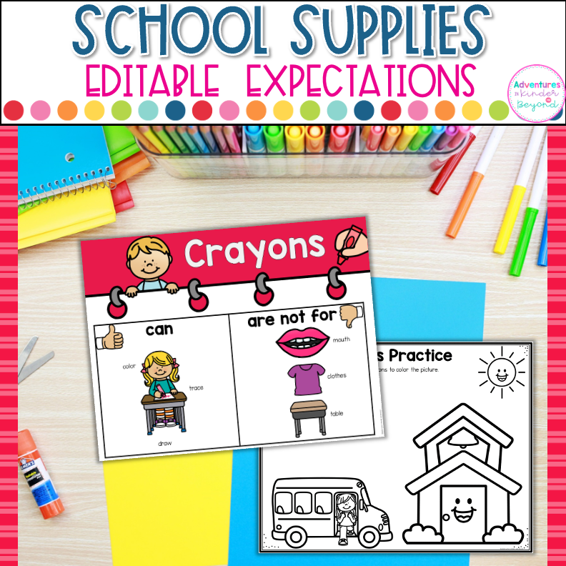 School Supplies Rules | Classroom Expectations Posters