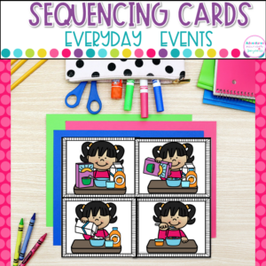 kindergarten writing with sequencing picture cards