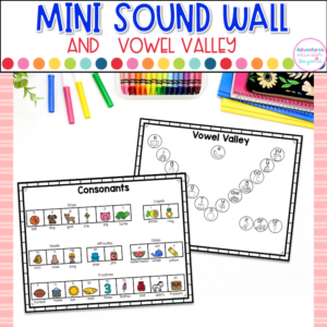 Mini Sound Wall for Kindergarten | Vowel Valley Folder