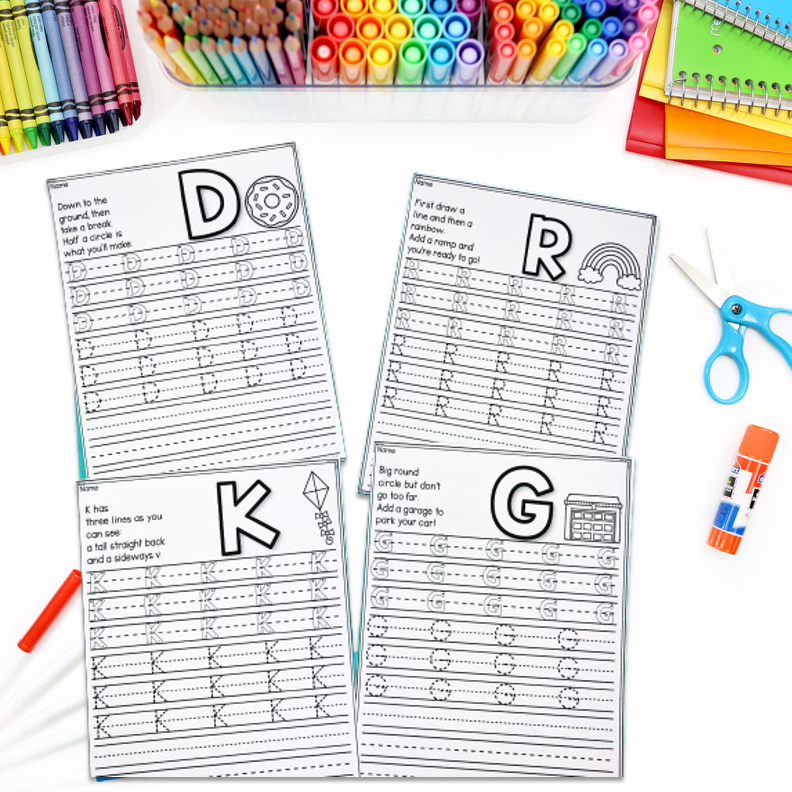 Letter Formation Practice Sheets | Letter Rhymes & Tracing - Image 2