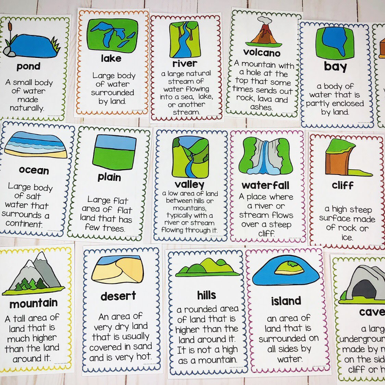 Landforms and Bodies of Water | Kindergarten Activities - Image 2