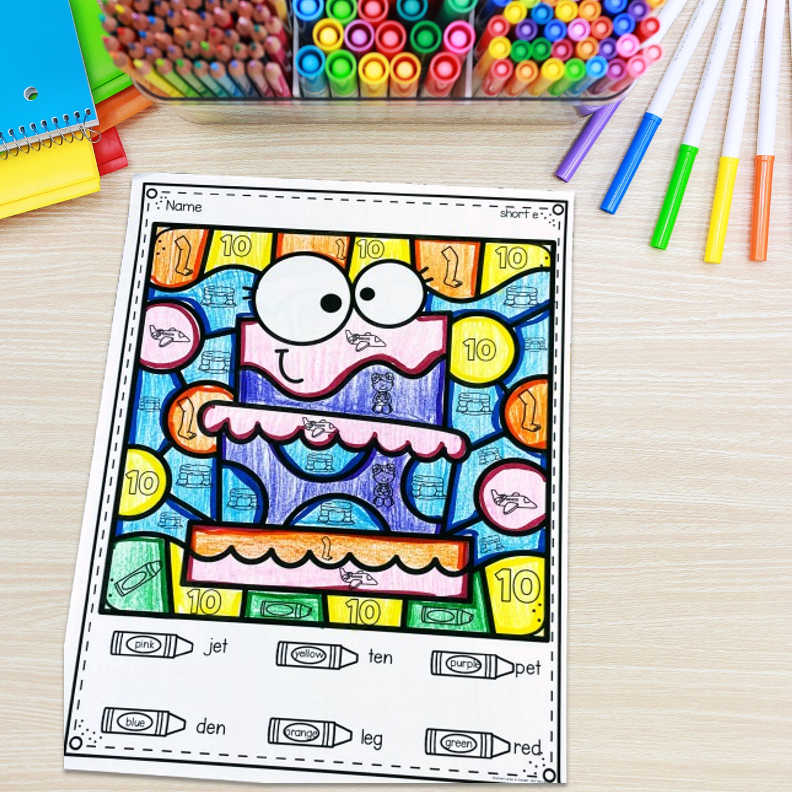 CVC Words Color by Code | Kindergarten Literacy Centers - Image 2