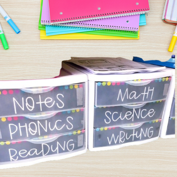 Sterilite Drawer Labels | Editable Chalkboard Brights Decor - Teaching ...