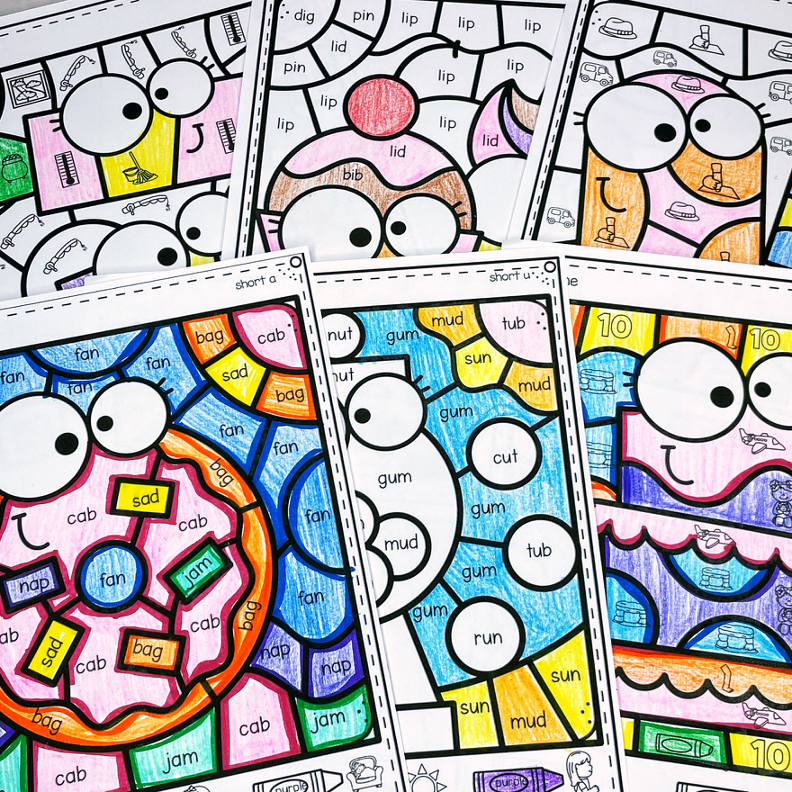 CVC Words Color by Code | Kindergarten Literacy Centers - Image 3
