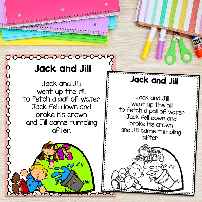 Nursery Rhyme Posters | Reading Fluency & Writing Practice Kindergarten - Image 2