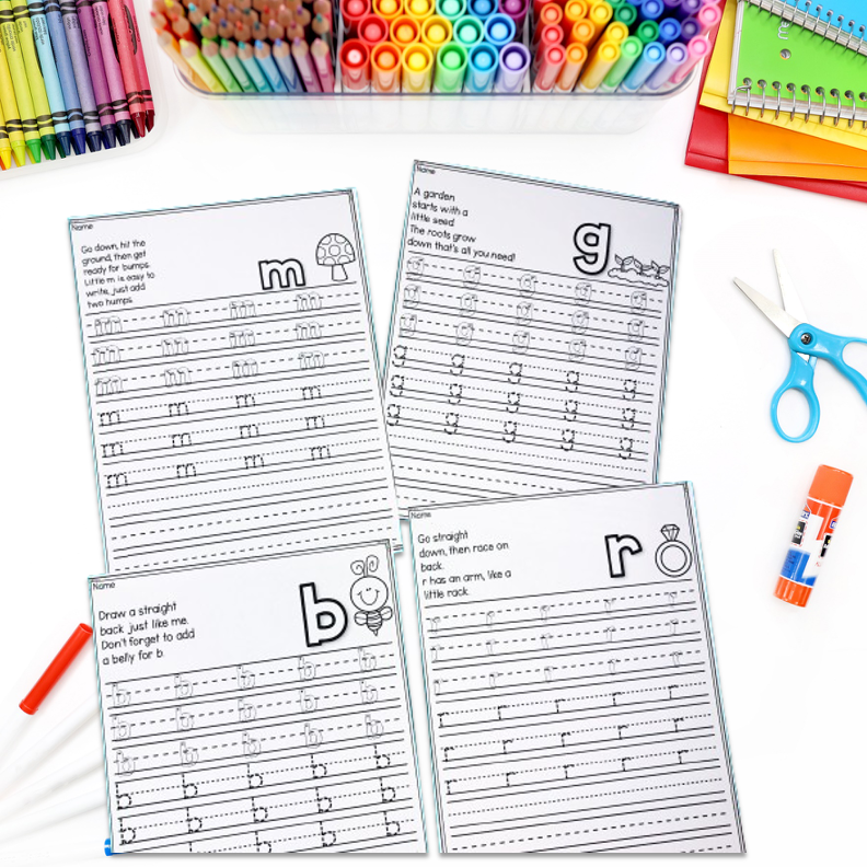 Letter Formation Practice Sheets | Letter Rhymes & Tracing - Image 4