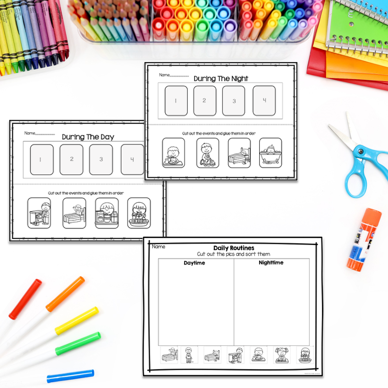 Daily Routine Sequencing | Picture Cards and Sorting Activity ...
