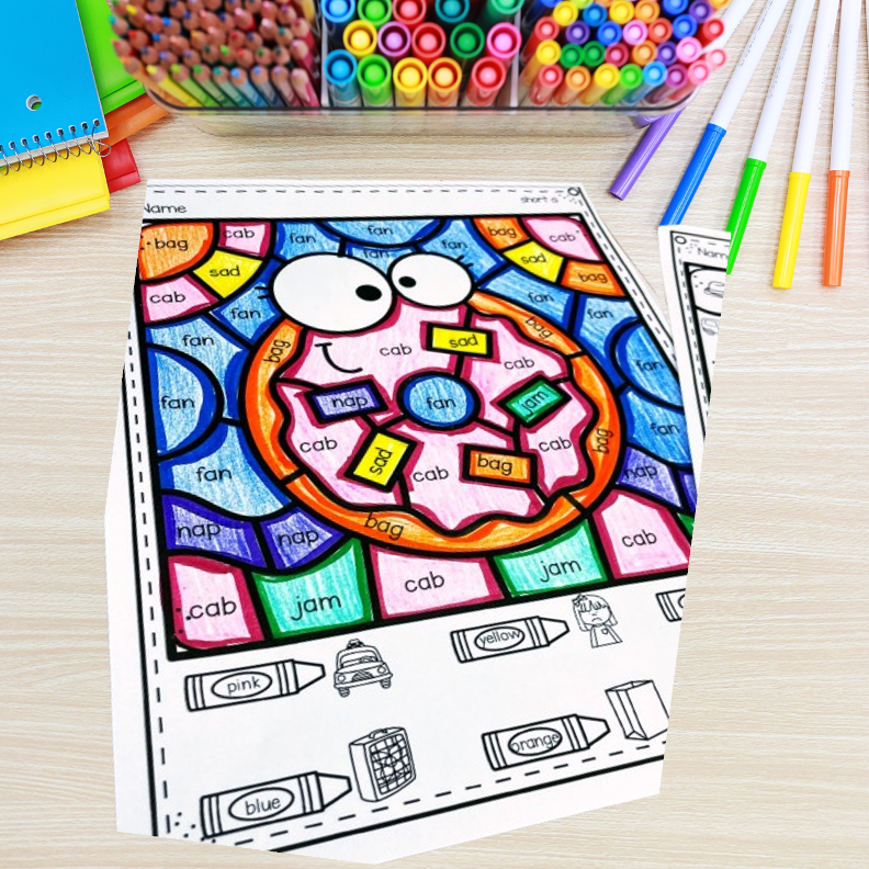 CVC Words Color by Code | Kindergarten Literacy Centers - Image 4