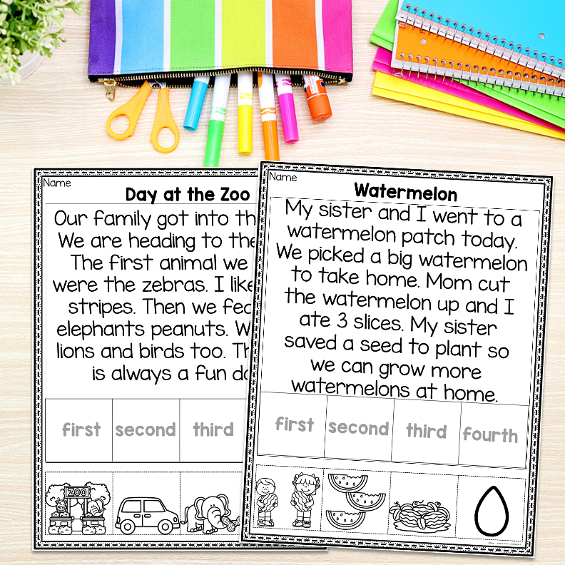 Summer Sequencing Stories | Reading Comprehension Activities - Image 4