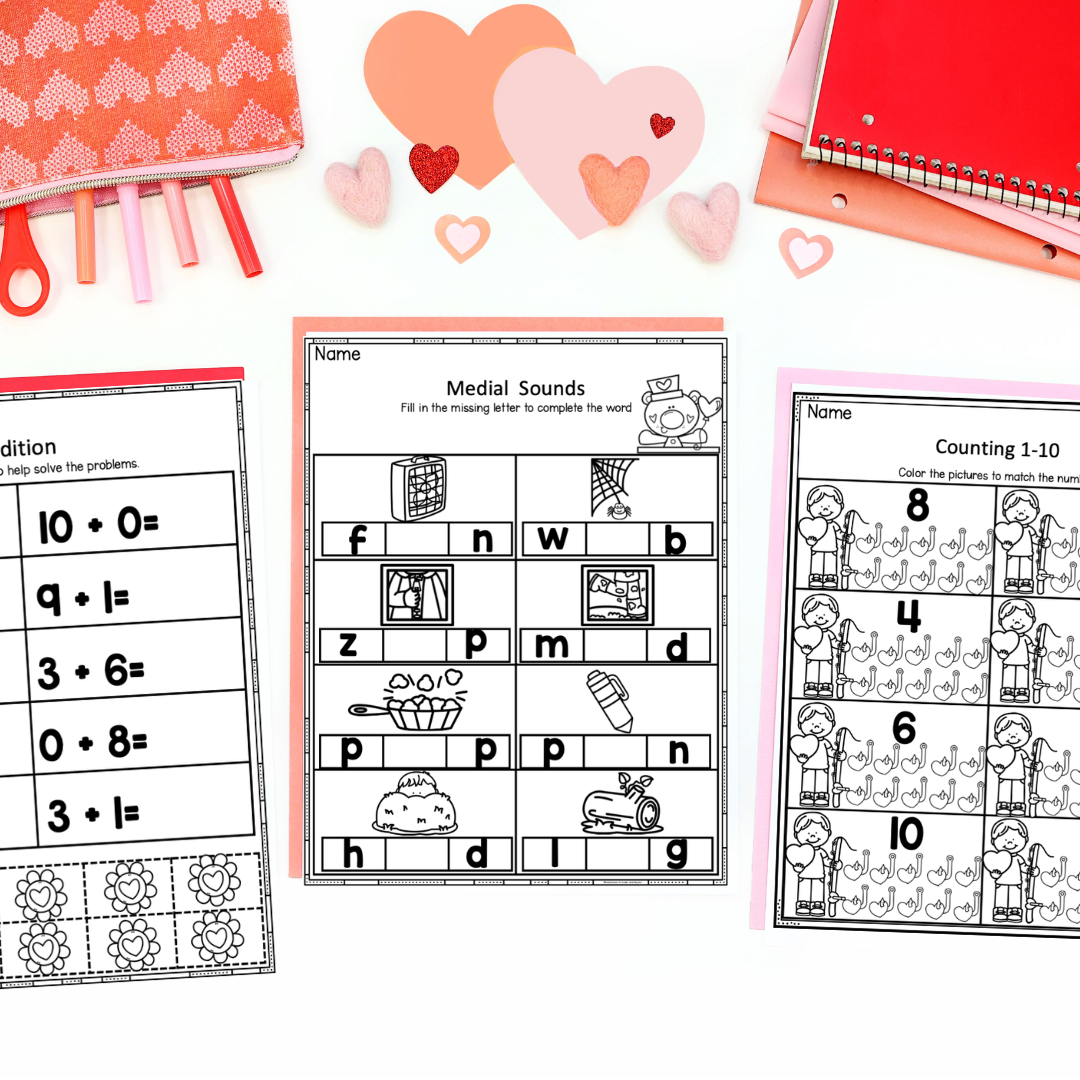 February Kindergarten Activities | Math & Reading Centers - Image 4