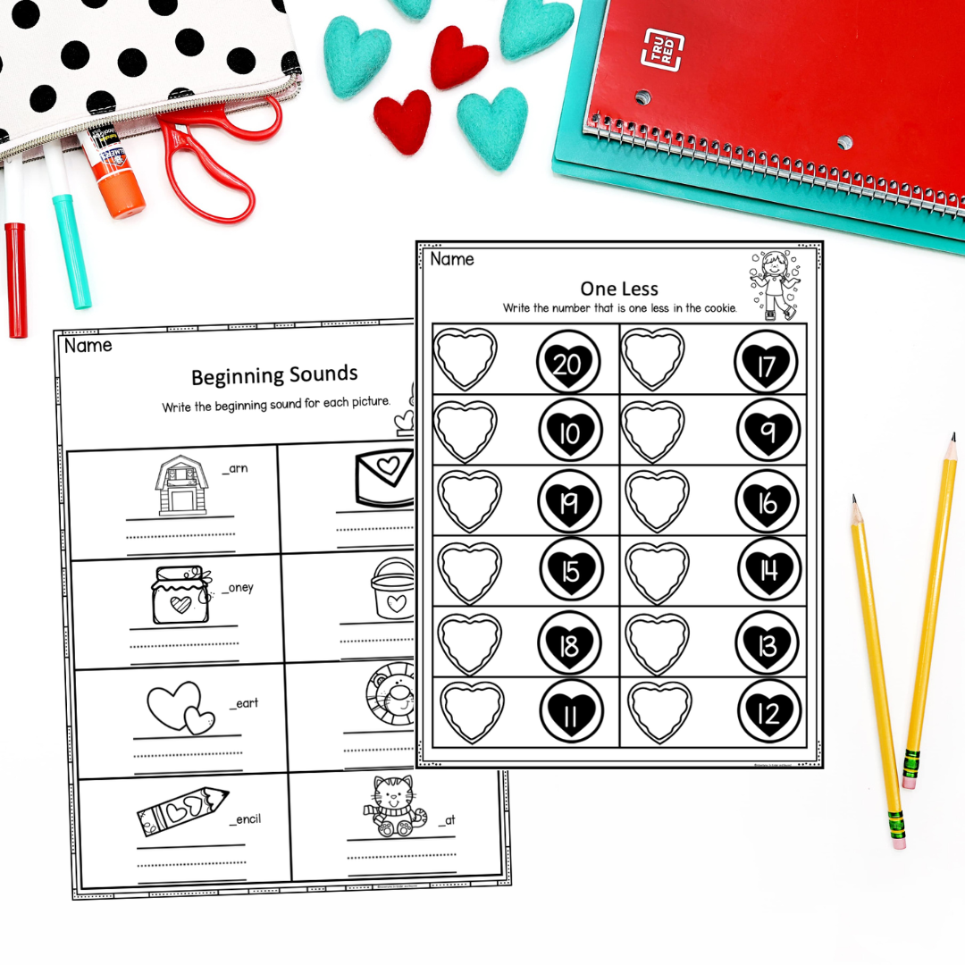 February Kindergarten Activities | Math & Reading Centers - Image 3