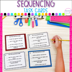 Sequencing Activity Task Cards | Order of Events Literacy Center