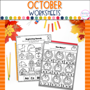 October Worksheets | Kindergarten Fall Morning Work