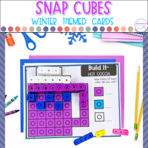 Snap Cube Mats | Winter Fine Motor Math Center Activities