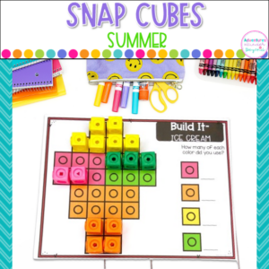 Summer Snap Cube Mats | Fine Motor Math Activities