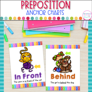 Prepositions Posters | Grammar Anchor Charts for Kindergarten