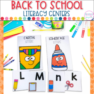 Back to School Literacy Centers | Kindergarten Reading Activities