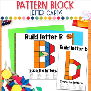 Pattern Block Alphabet Mats | Kindergarten Letter Tracing