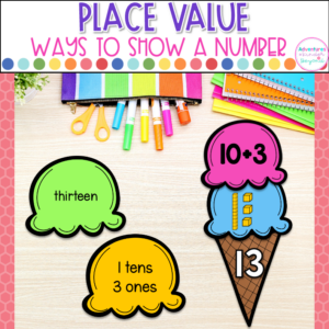 Place Value Centers | Ice Cream Scoops Base Ten Activity