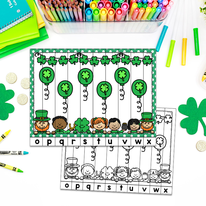 St. Patrick's Day Alphabet and Number Puzzles - Image 2