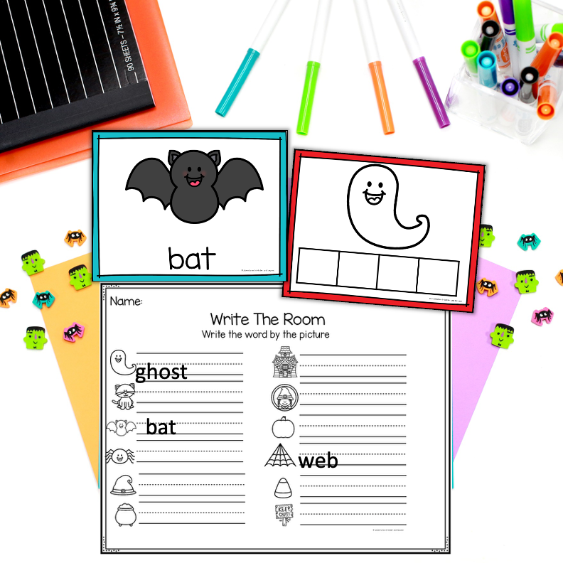 Halloween Write the Room | Kindergarten Writing Activities - Image 2