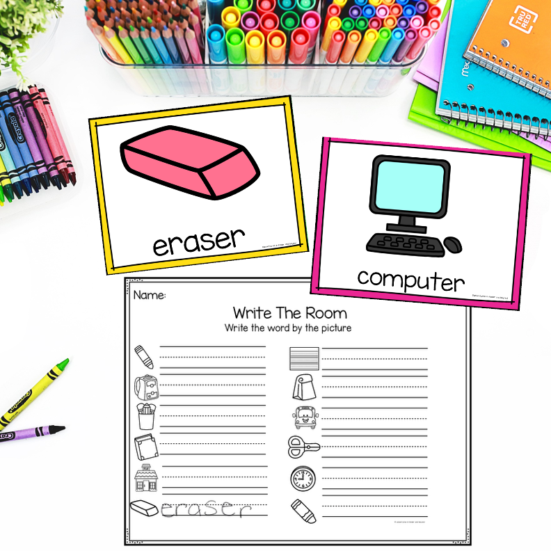 Back to School Write the Room | Kindergarten Writing Activities - Image 2