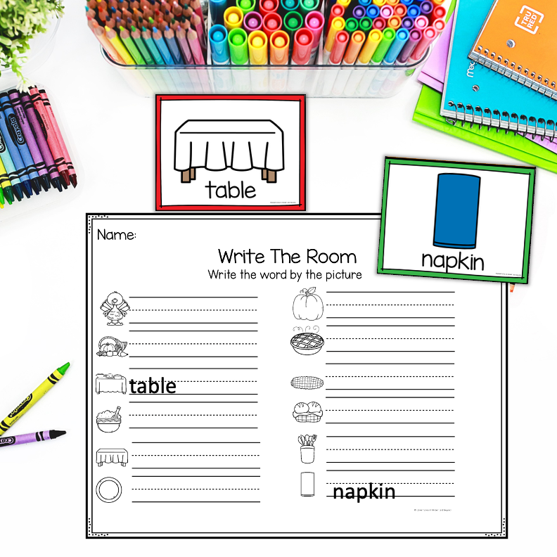 Thanksgiving Write the Room | Kindergarten Writing Activities - Image 2