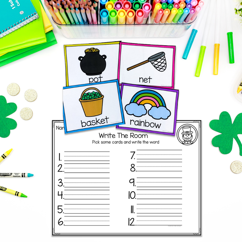St. Patrick's Day Write the Room | Kindergarten Writing Activities - Image 2