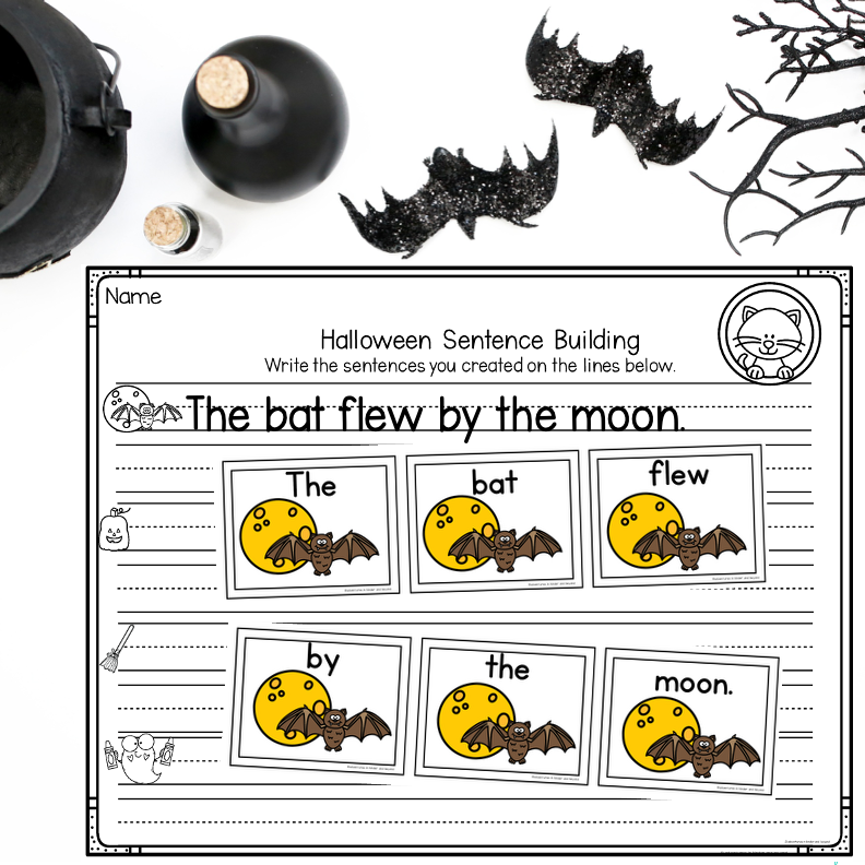 Halloween Sentence Writing and Building Activity - Image 2