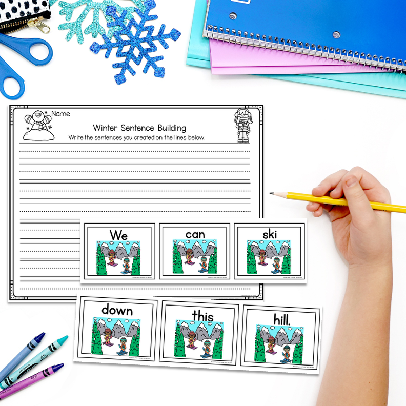Winter Sentence Building Activities for Kindergarten - Image 2