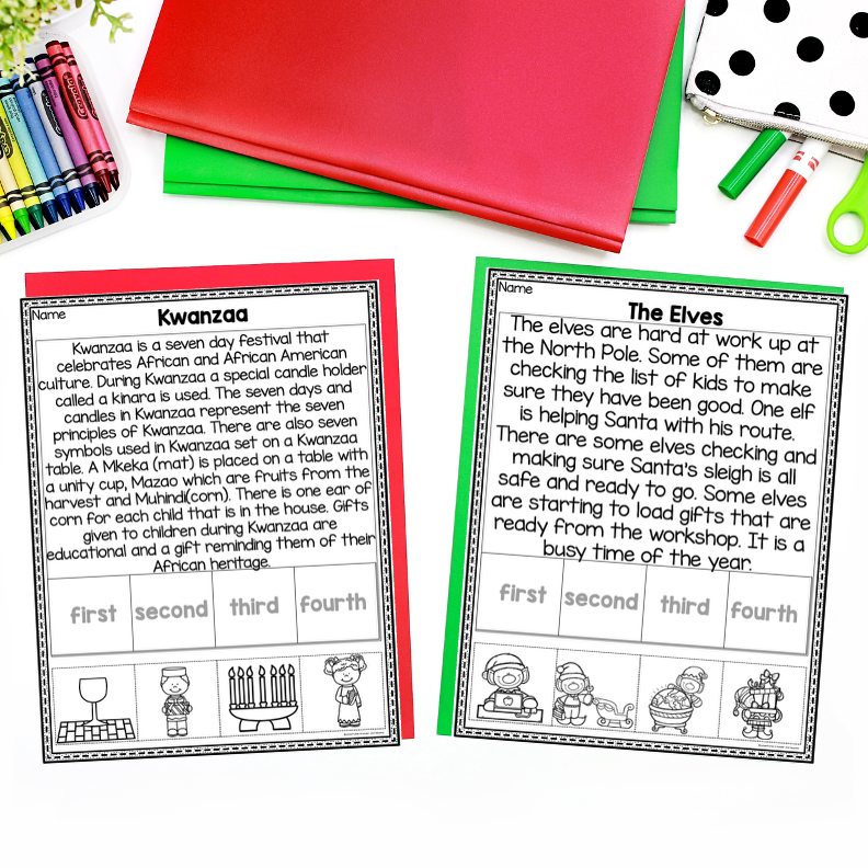 December Holiday Story Sequencing Activities - Image 2